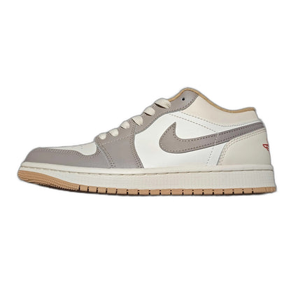 Nike Air Jordan 1 Low "Sail/Fire Red/College Grey/Hemp/Pale Ivory"