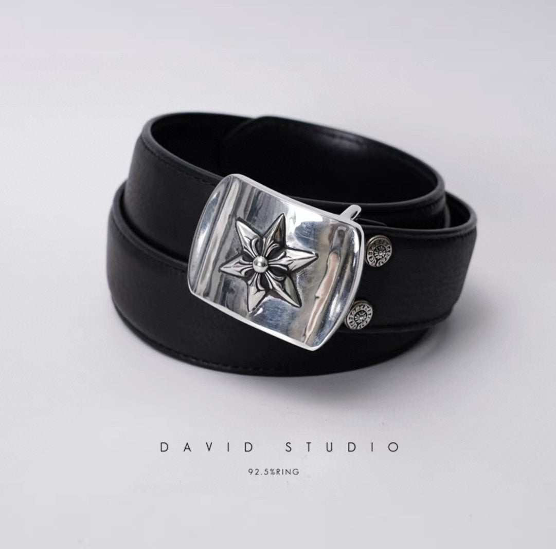Chrome Heart 3.7cm Scout Flower Belt