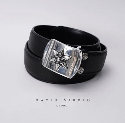 Chrome Heart 3.7cm Scout Flower Belt
