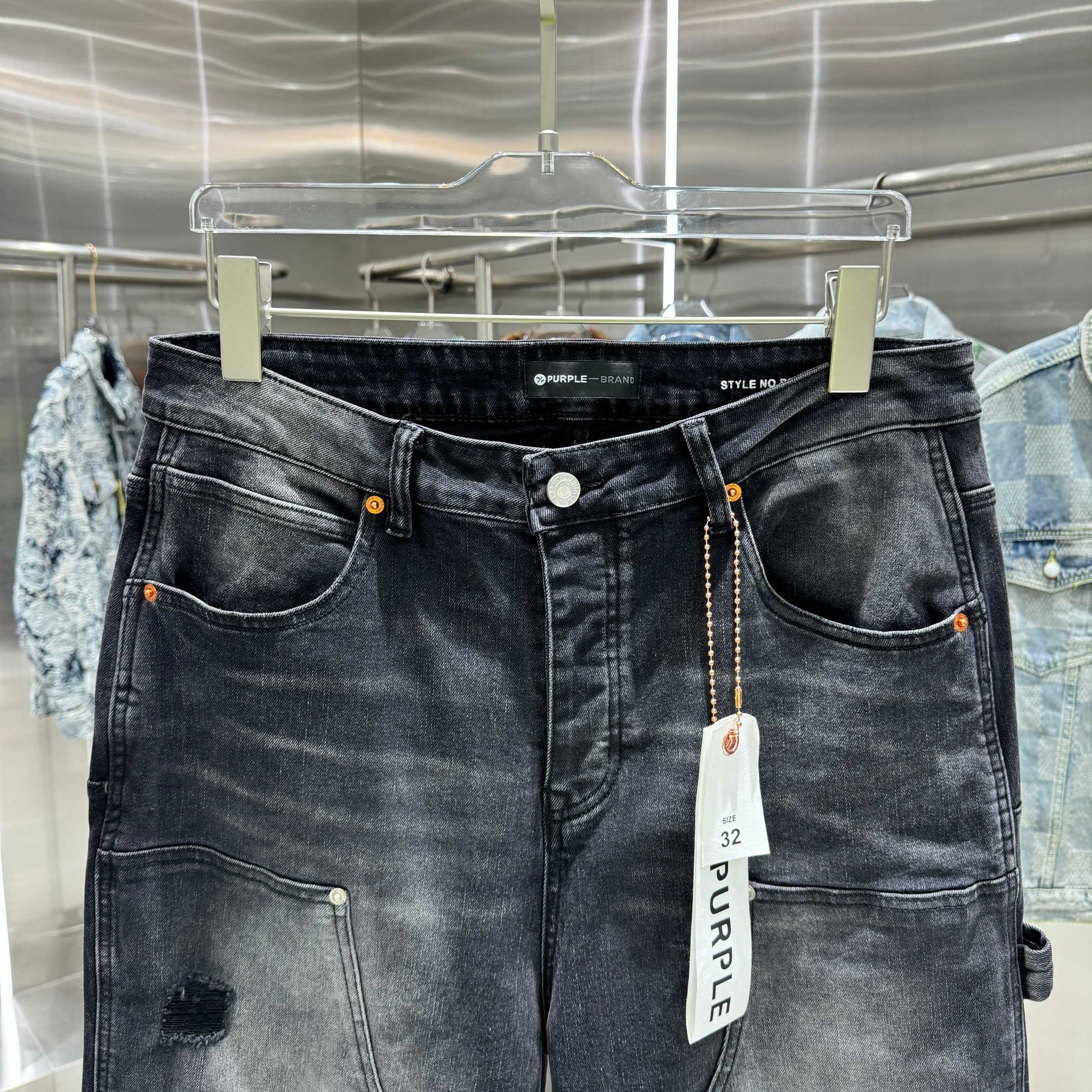 PURPLE BRAND Relaxed Carpenter Jeans 'Black'
