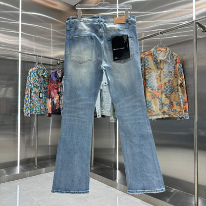 Purple Brand Rhinestone-Embellished Straight Leg Jeans