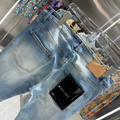 Purple Brand Rhinestone-Embellished Straight Leg Jeans