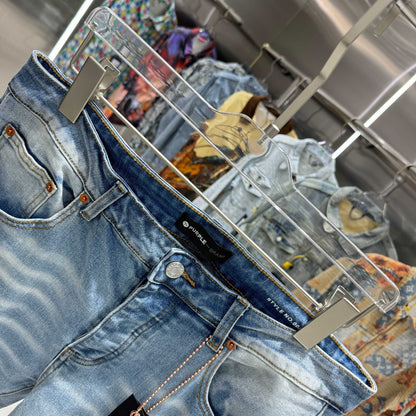 Purple Brand Rhinestone-Embellished Straight Leg Jeans