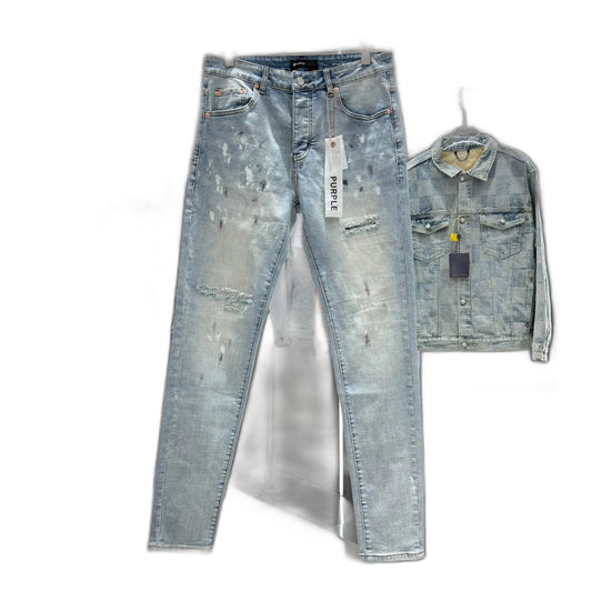 PURPLE BRAND P001 Painted Blowout Slim Jeans