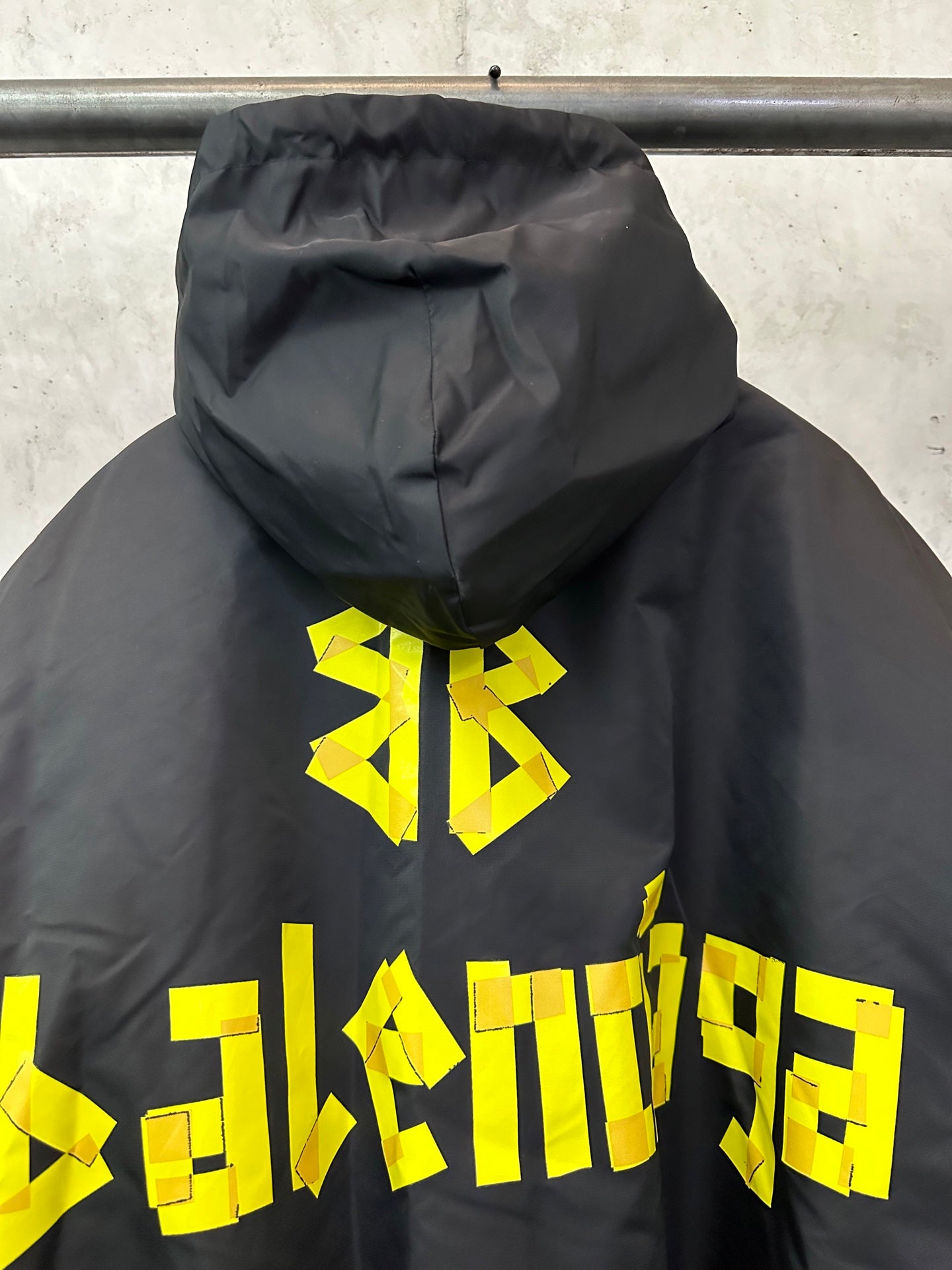 Balenciaga Men's Tape Type Light Hooded Bomber in Black