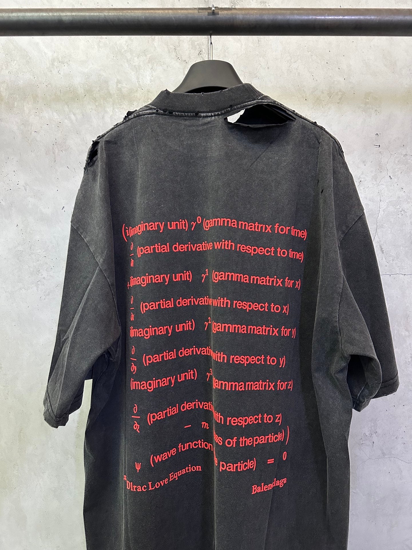 BALENCIAGA Men's Dirac Equation Oversized T-shirt