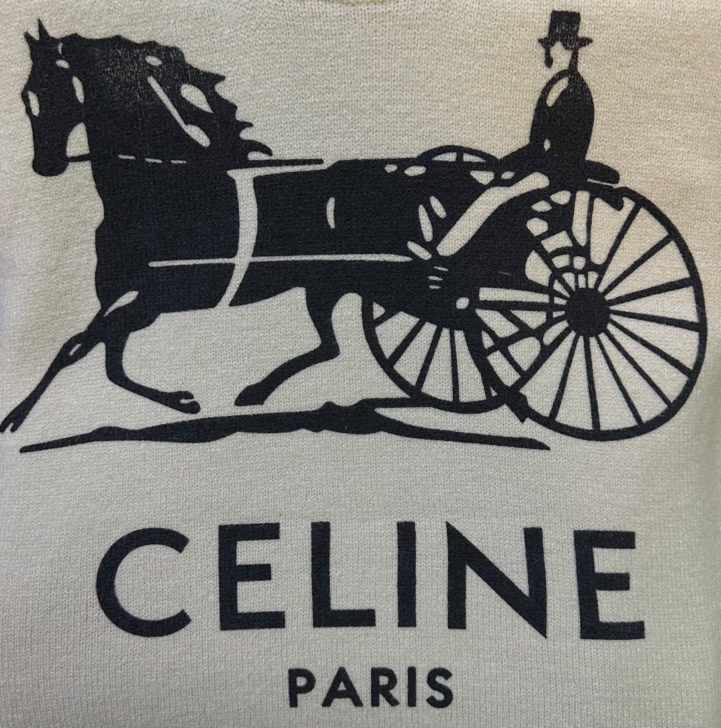 CELINE Crewneck Sweater 'White/Black'