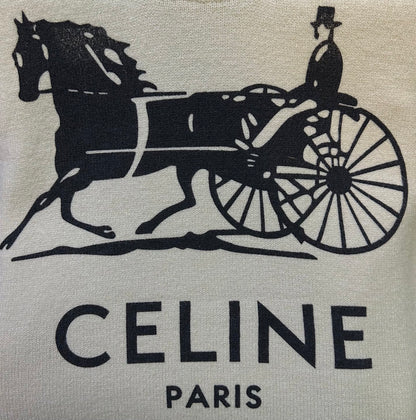 CELINE Crewneck Sweater 'White/Black'