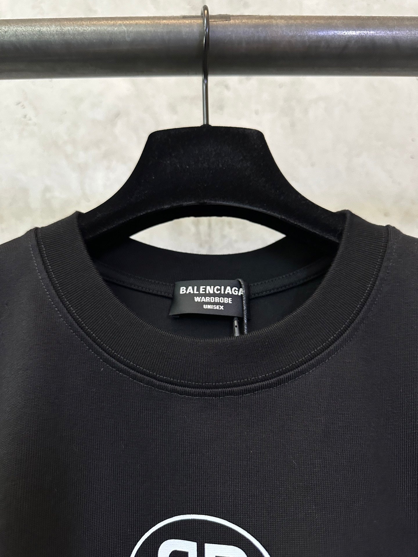 Balenciaga Men's Balenciaga Logo Printing Round Neck Short Sleeve