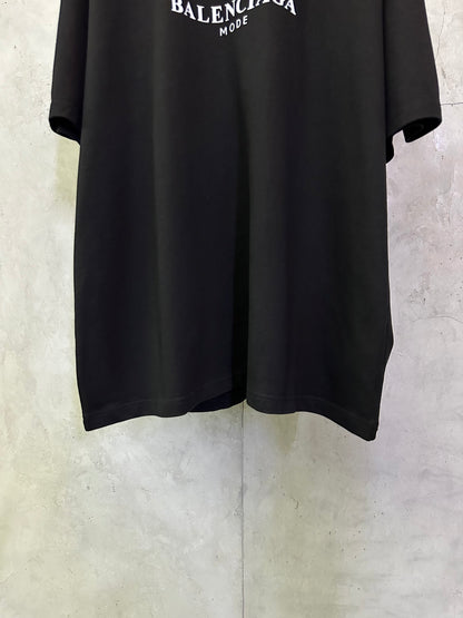Balenciaga Men's Balenciaga Logo Printing Round Neck Short Sleeve