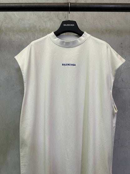 Balenciaga Men's White Logo-Embroidered Vest