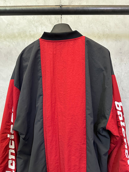 Balenciaga Men's Outerwear Long Sleeve Top in Lipstick Red/black