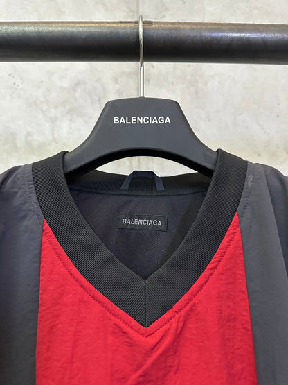 Balenciaga Men's Outerwear Long Sleeve Top in Lipstick Red/black