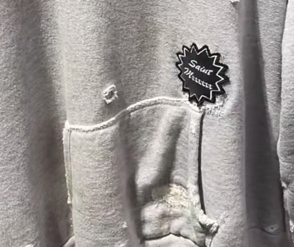 SAINT Mxxxxx xHOODIE/DBL FACE/CHARCOAL