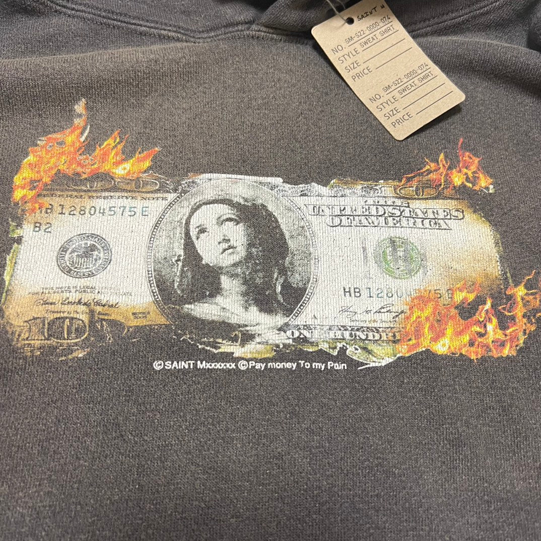 SAINT Mxxxxxx PTP_HOODIE/BRND MONEY/BLACK