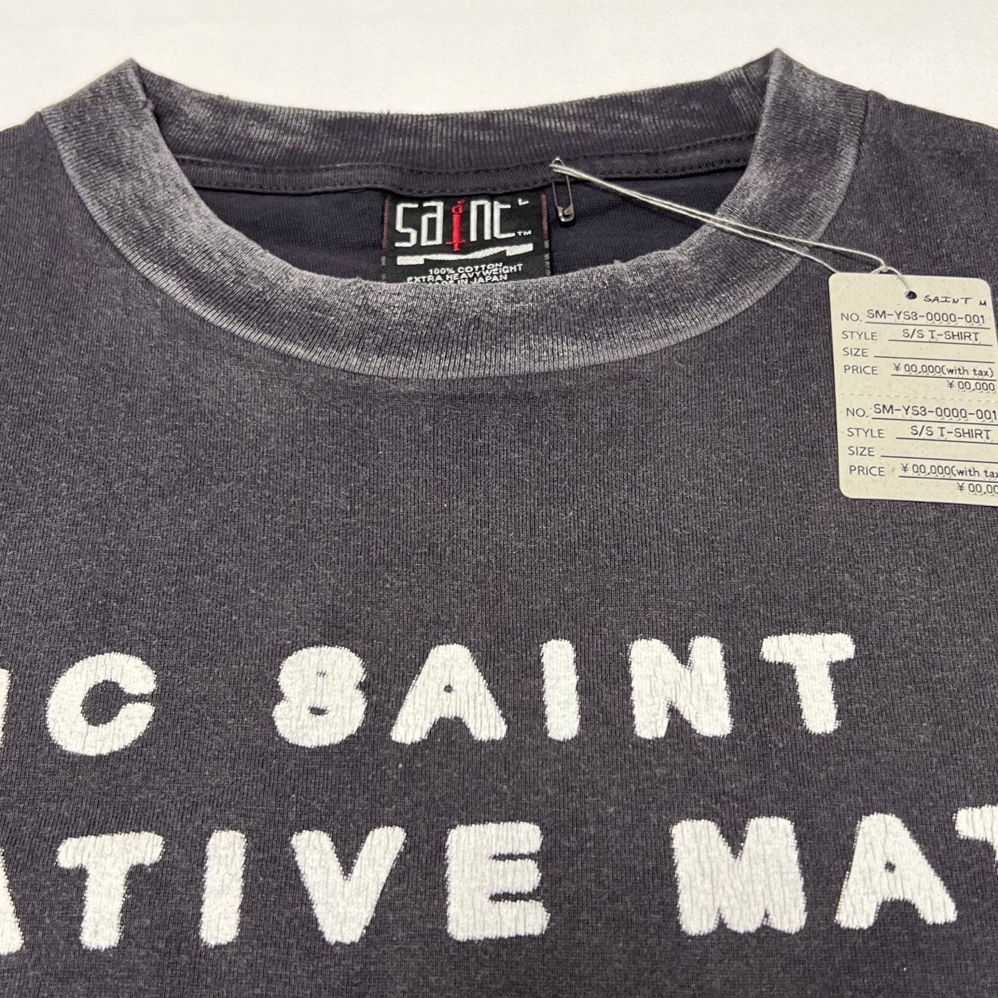 SAINT Mxxxxxx TEE/CANDLE / BLACK