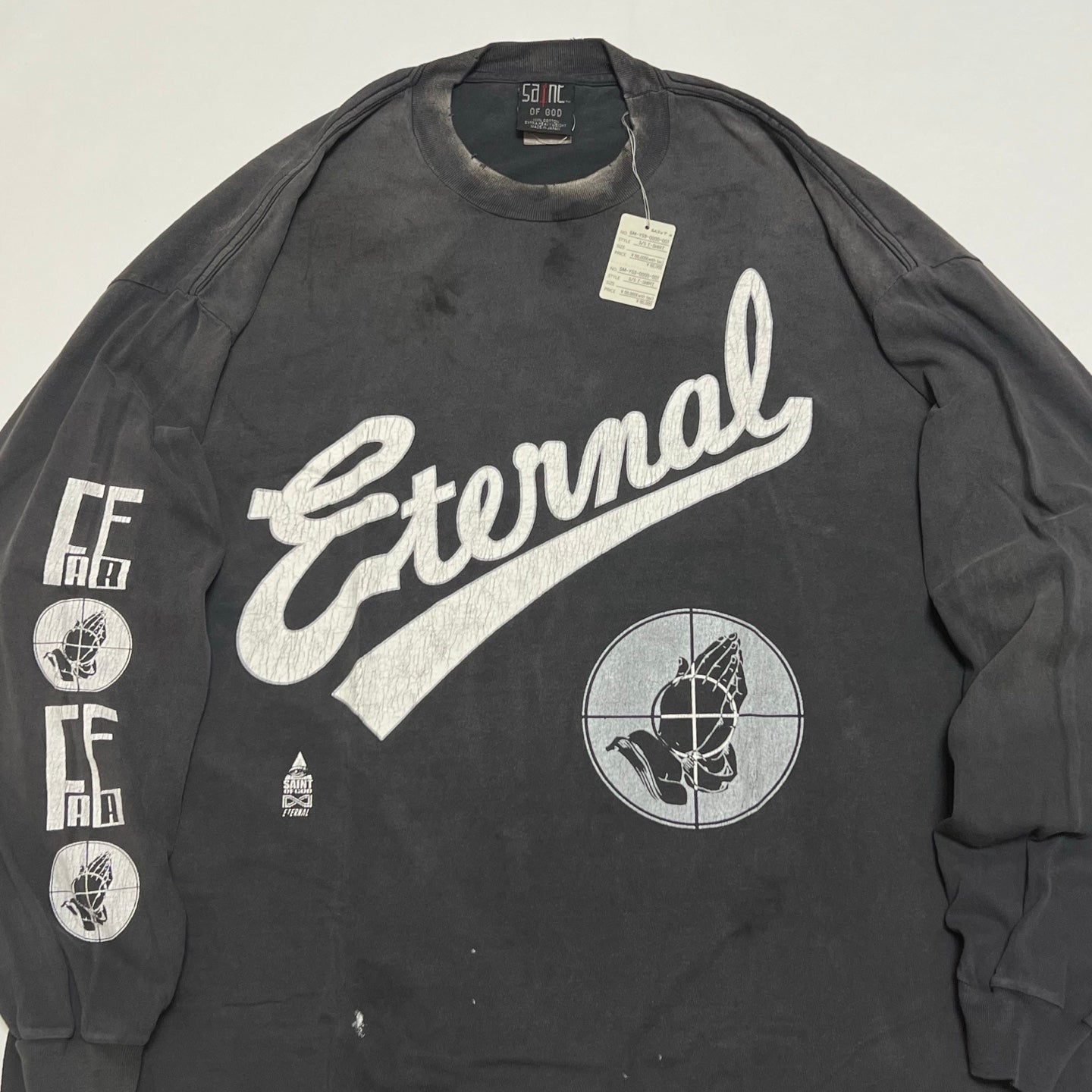SAINT Mxxxxxx x FEAR OF GOD LS Tee "Black"