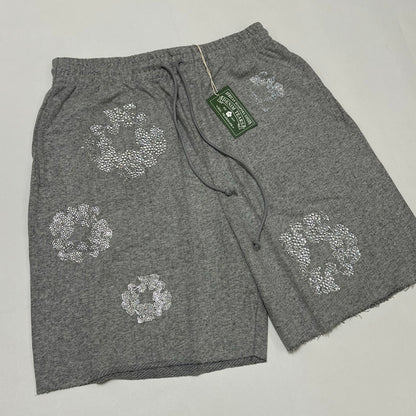 Denim Tears Cashmere Swarovski Cotton Wreath Shorts 'Black'
