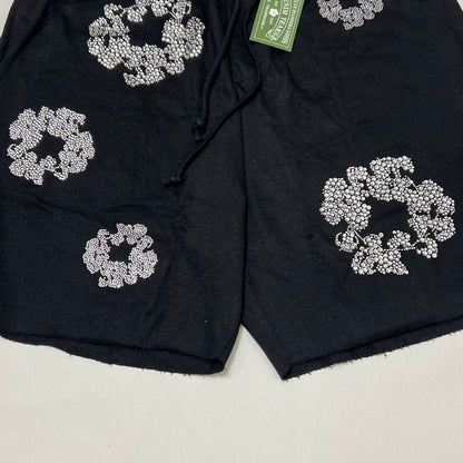 Denim Tears Cashmere Swarovski Cotton Wreath Shorts 'Black'