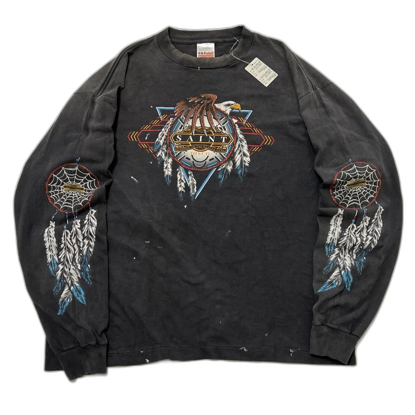 SAINT Mxxxxxx × TEFLON DISCO L/S TEE SAINT DISCO SAINT DISCO