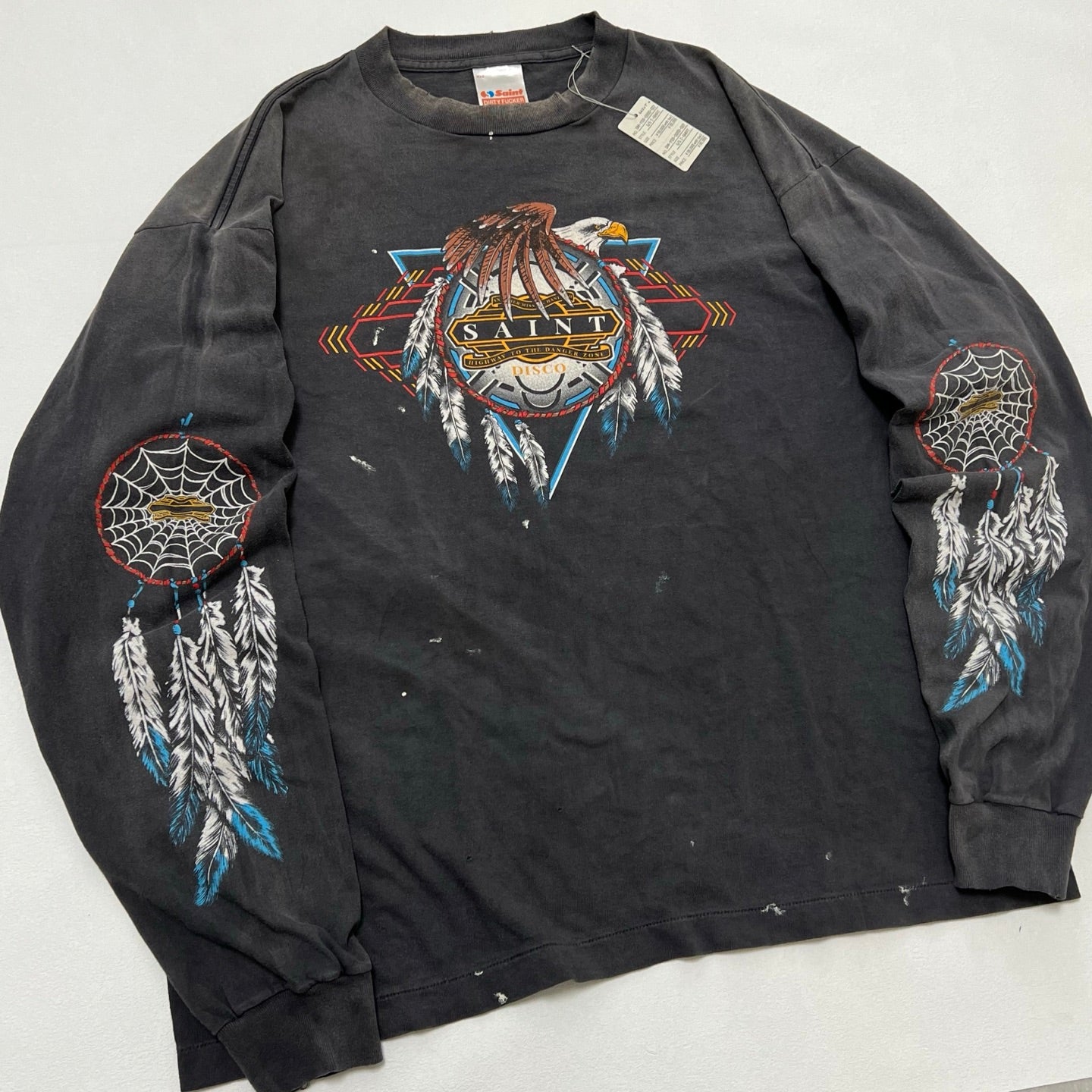 SAINT Mxxxxxx × TEFLON DISCO L/S TEE SAINT DISCO SAINT DISCO