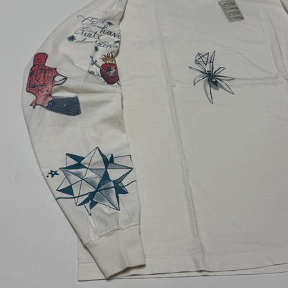 SAINT Mxxxxxx  Saint Michael/DW_LS TEE/TATTOO/WHITE