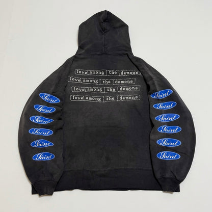 SAINT MXXXXXX HOODIE/LOVE AMONG/BLACK