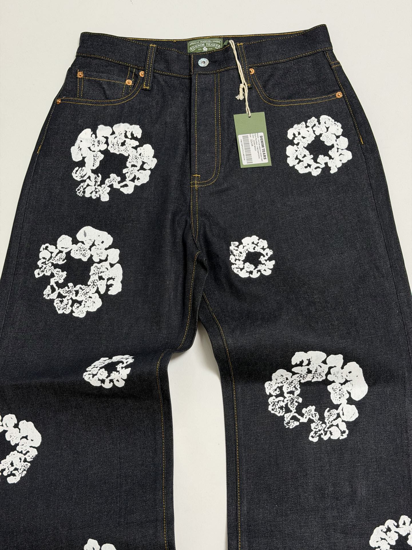 DENIM TEARS / BAGGY COTTON WREATH DENIM PANT