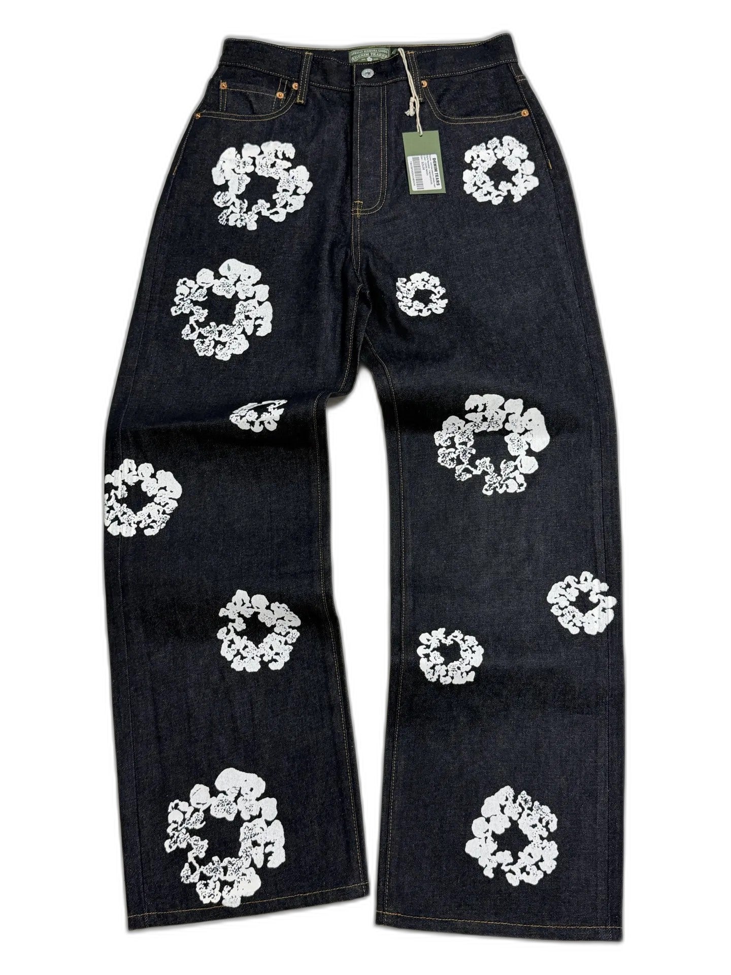 DENIM TEARS / BAGGY COTTON WREATH DENIM PANT