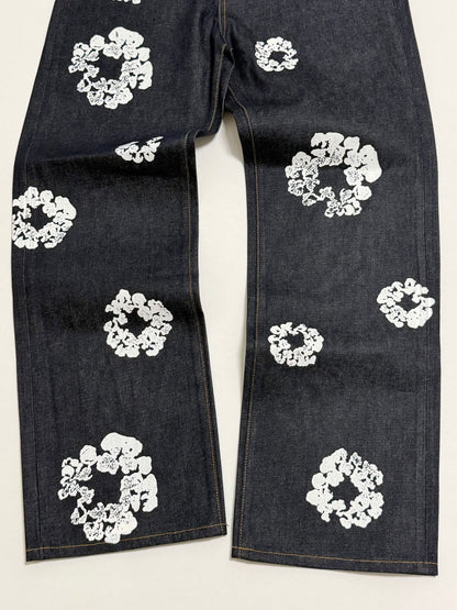 DENIM TEARS / BAGGY COTTON WREATH DENIM PANT