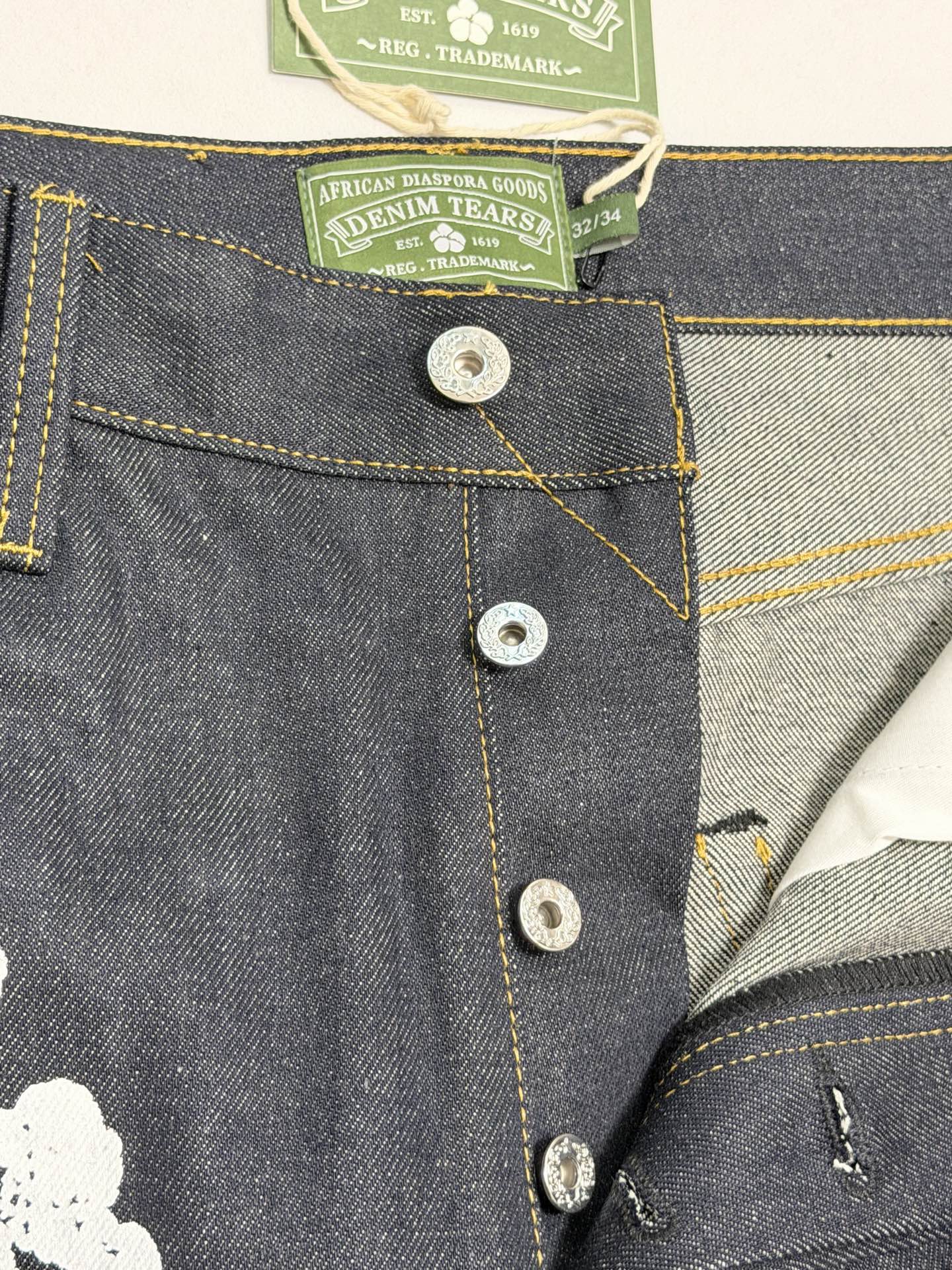 DENIM TEARS / BAGGY COTTON WREATH DENIM PANT