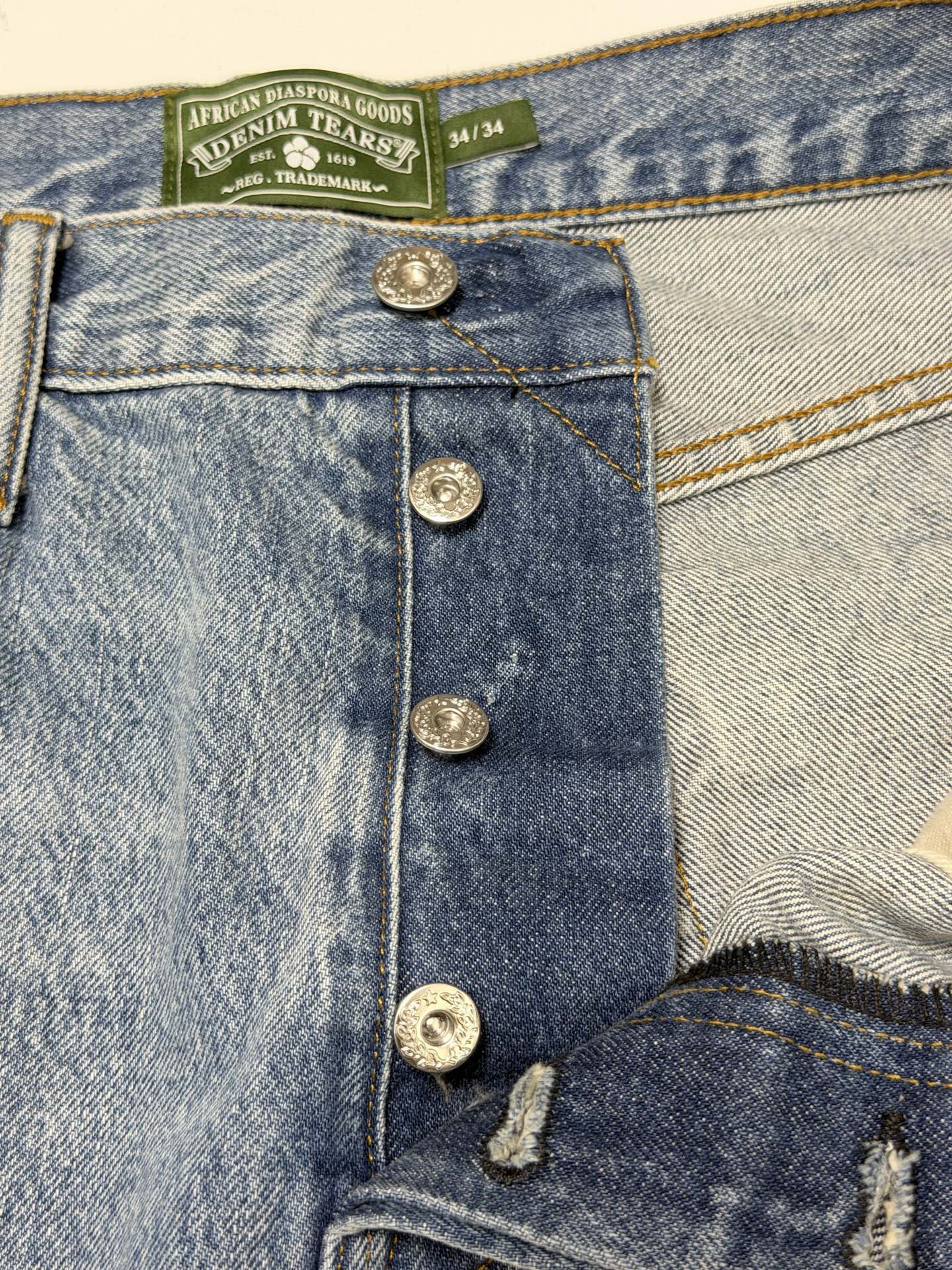 DENIM TEARS / BAGGY COTTON WREATH DENIM PANT