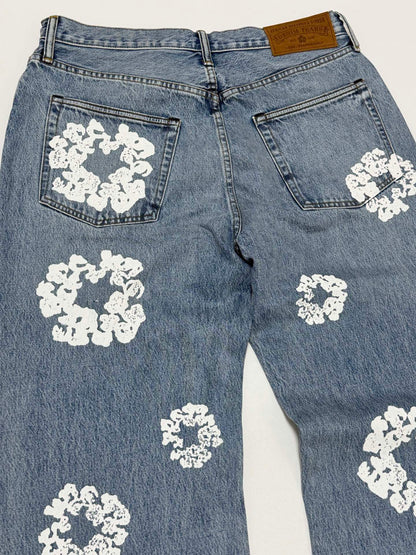 DENIM TEARS / BAGGY COTTON WREATH DENIM PANT