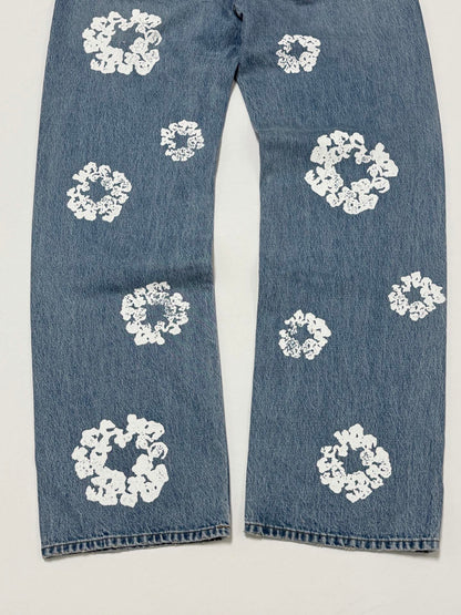 DENIM TEARS / BAGGY COTTON WREATH DENIM PANT