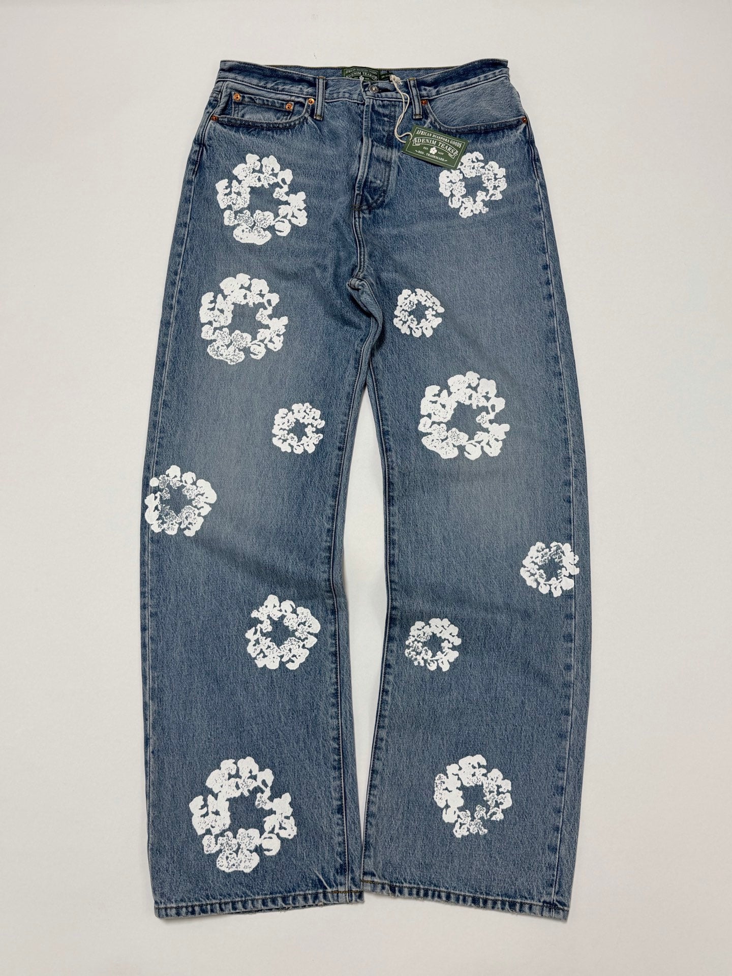 DENIM TEARS / BAGGY COTTON WREATH DENIM PANT