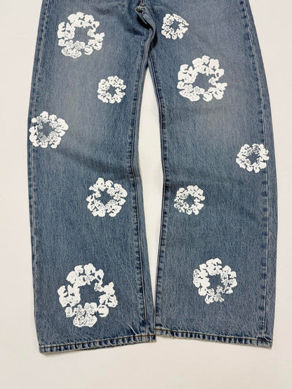 DENIM TEARS / BAGGY COTTON WREATH DENIM PANT