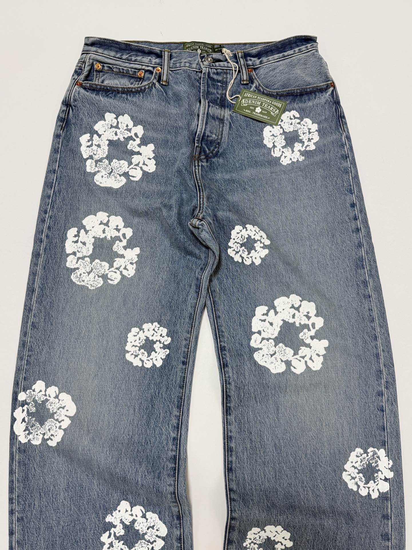 DENIM TEARS / BAGGY COTTON WREATH DENIM PANT