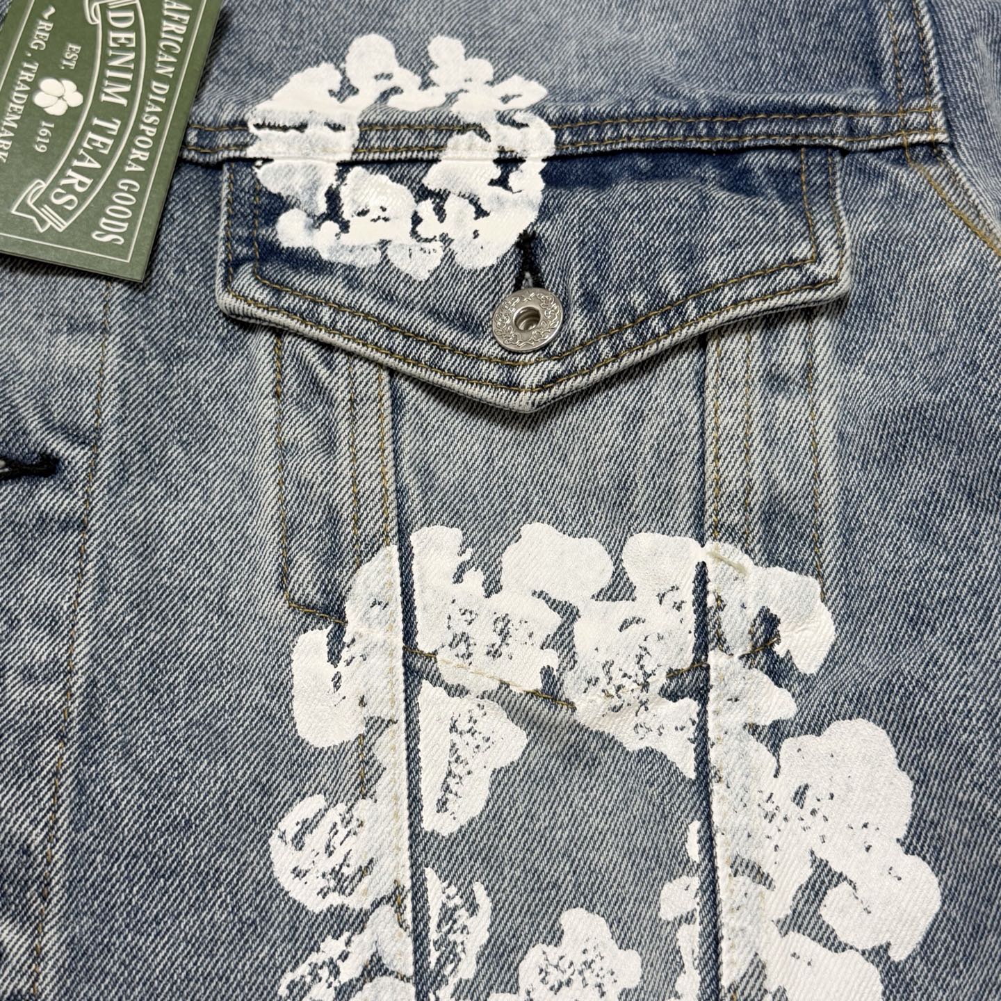 DENIM TEARS Cotton Wreath Denim Jacket