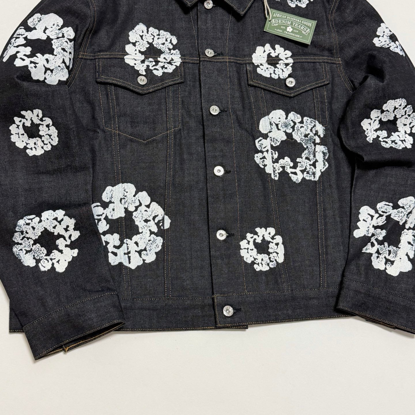 DENIM TEARS Cotton Wreath Denim Jacket