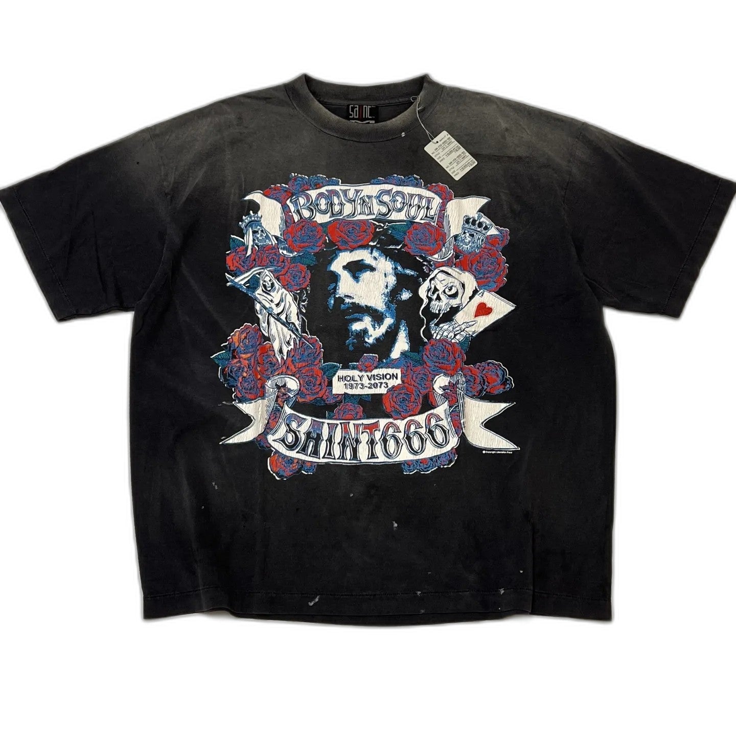SAINT M×××××× TEE/BODYN SOUL/BLACK