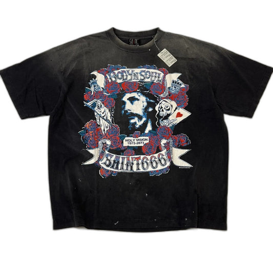 SAINT M×××××× TEE/BODYN SOUL/BLACK