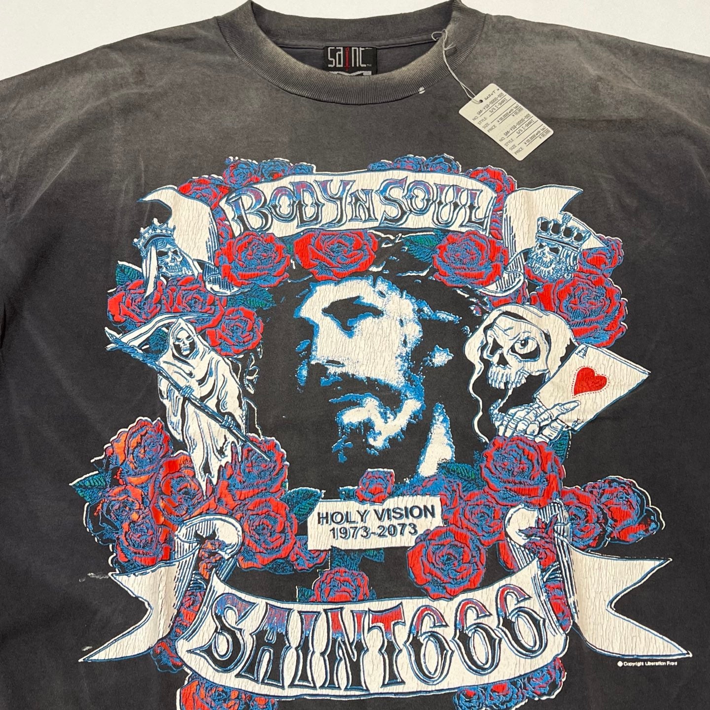 SAINT M×××××× TEE/BODYN SOUL/BLACK