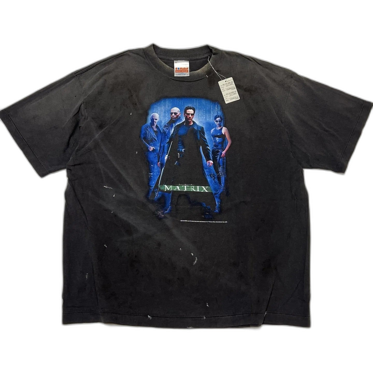 SAINT Mxxxxxx Green Logo Matrix T-Shirt 'Black'