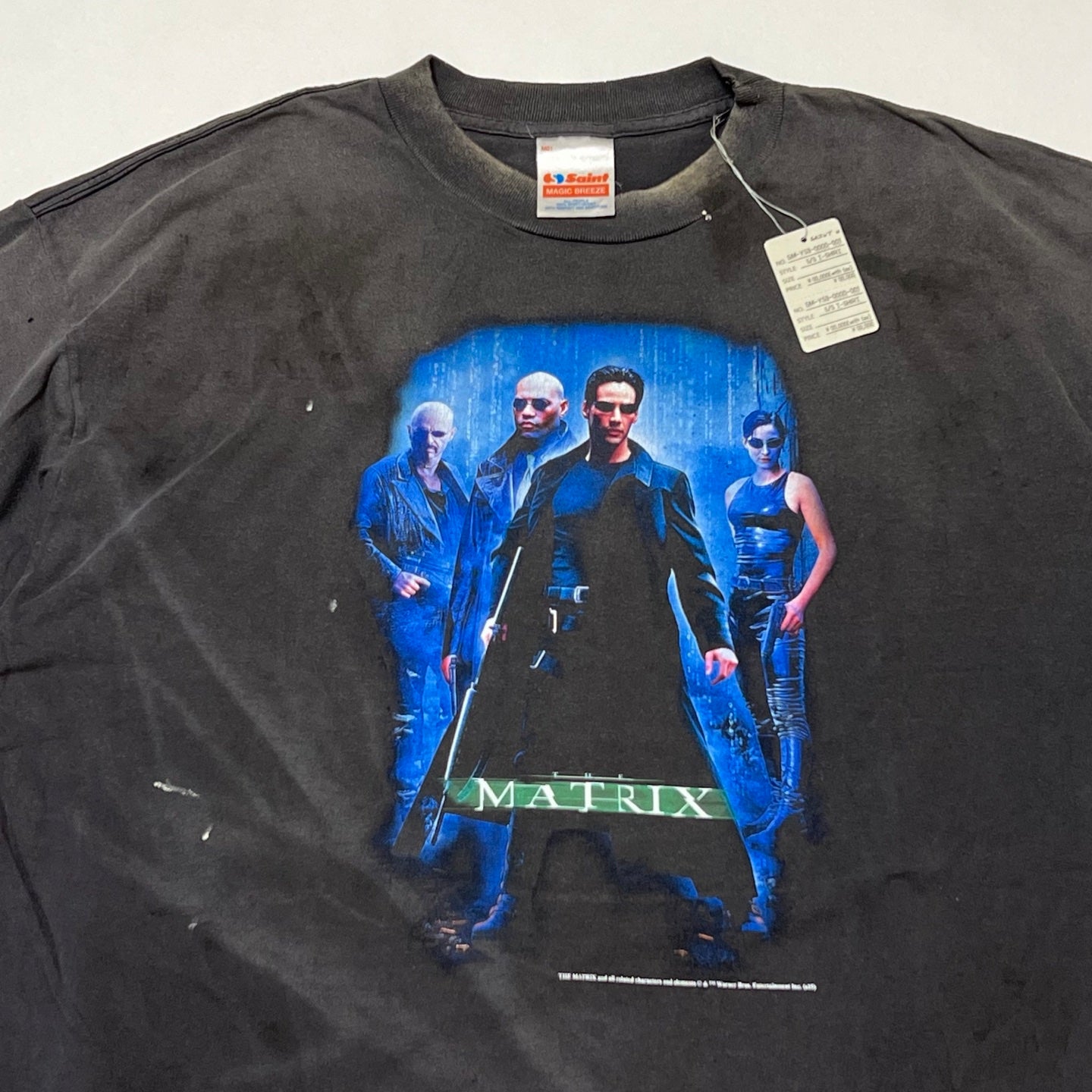SAINT Mxxxxxx Green Logo Matrix T-Shirt 'Black'