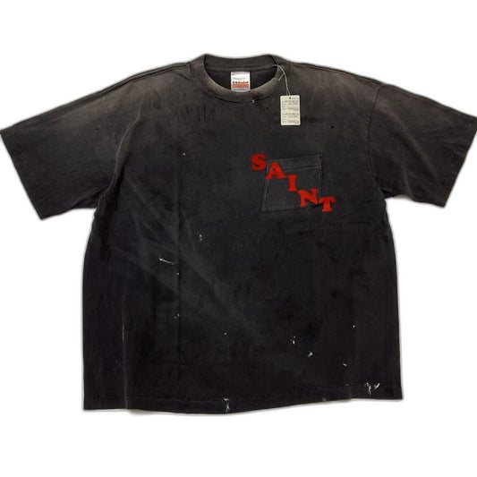SAINT Mxxxxxx SS TEE/POCKET/BLACK