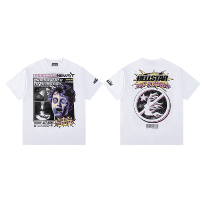 Hellstar Breaking News T-Shirt 'White