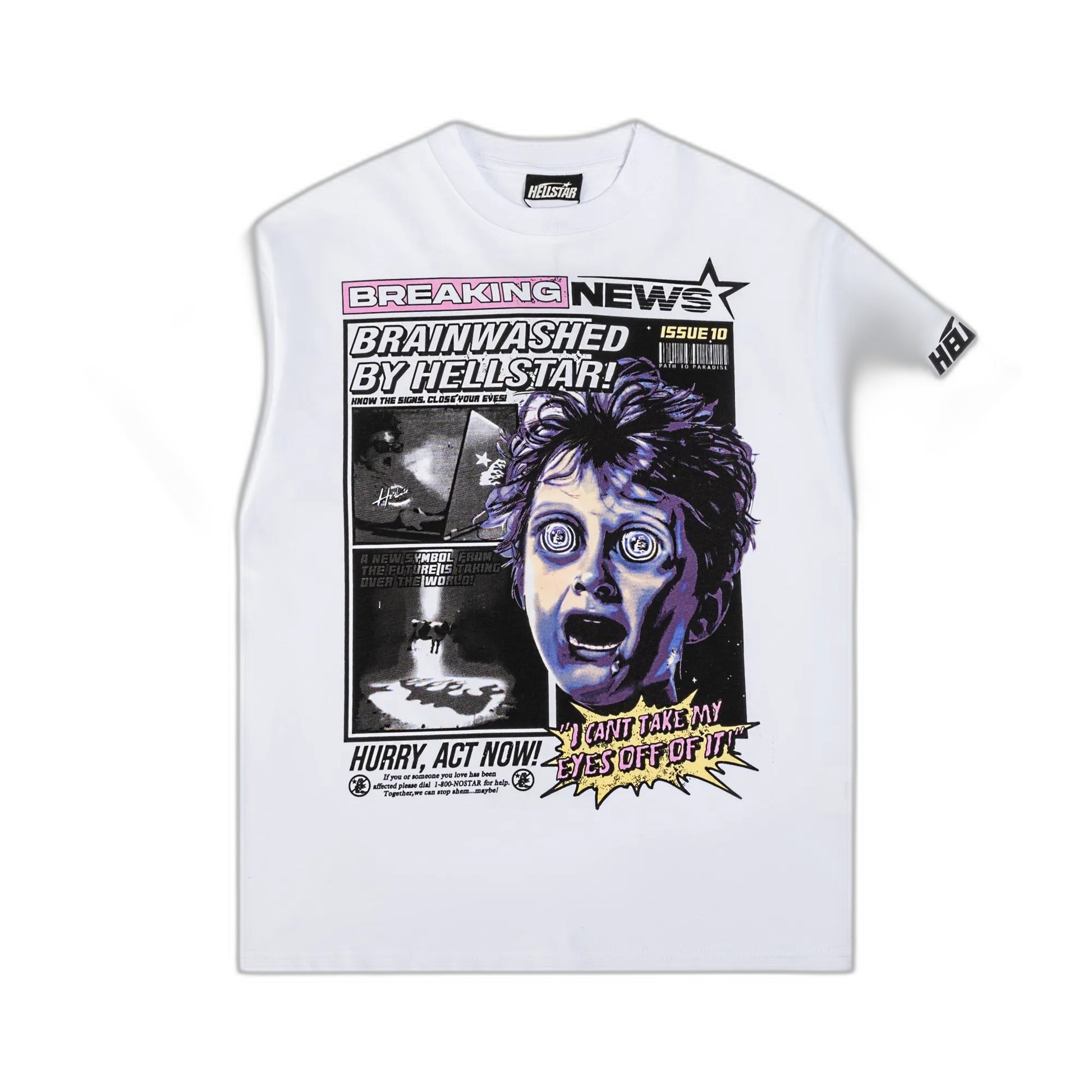 Hellstar Breaking News T-Shirt 'White