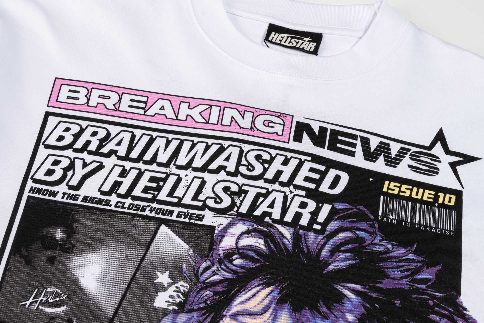 Hellstar Breaking News T-Shirt 'White
