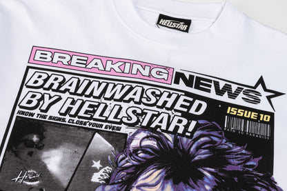 Hellstar Breaking News T-Shirt 'White