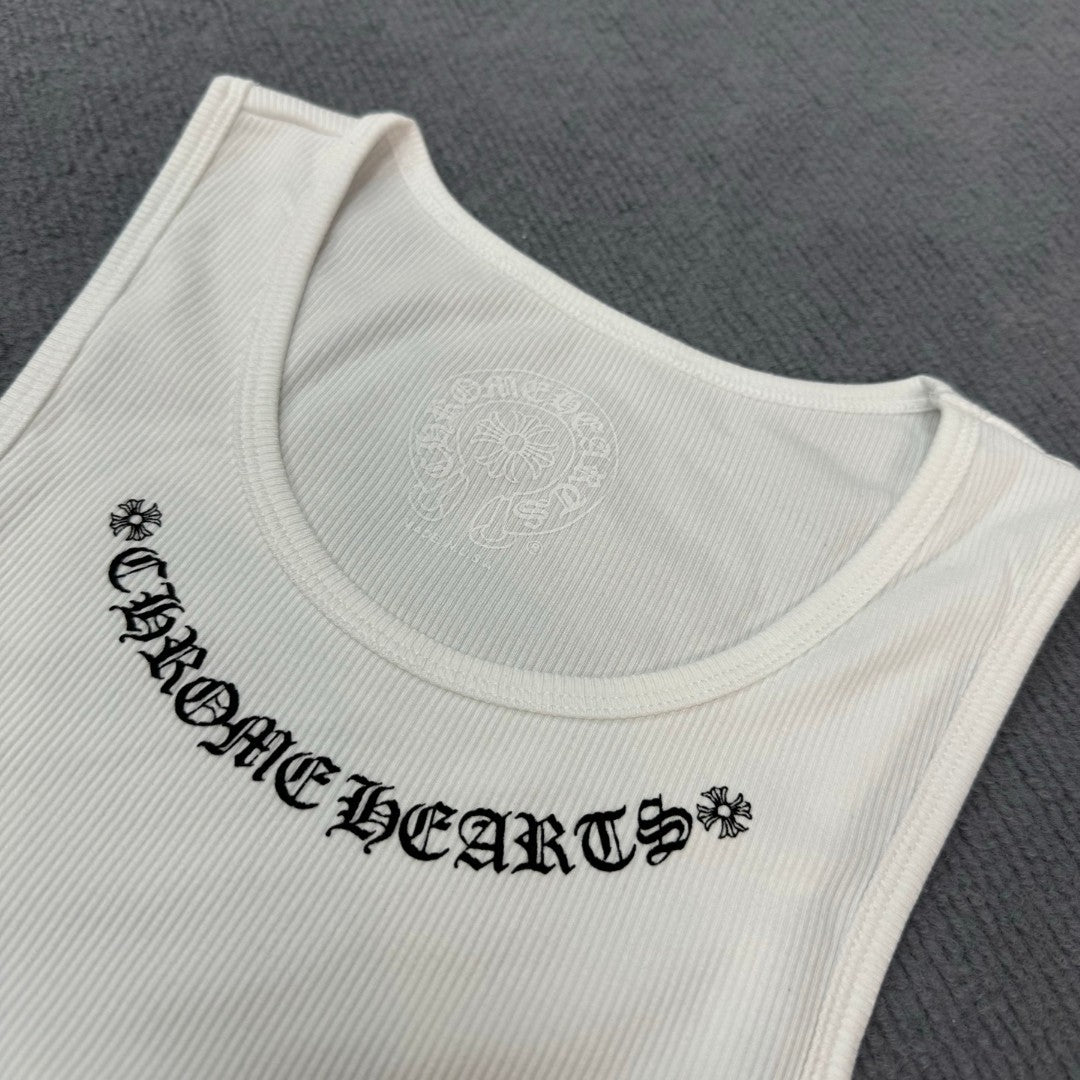 CHROME HEARTS Love You ribbed tank top